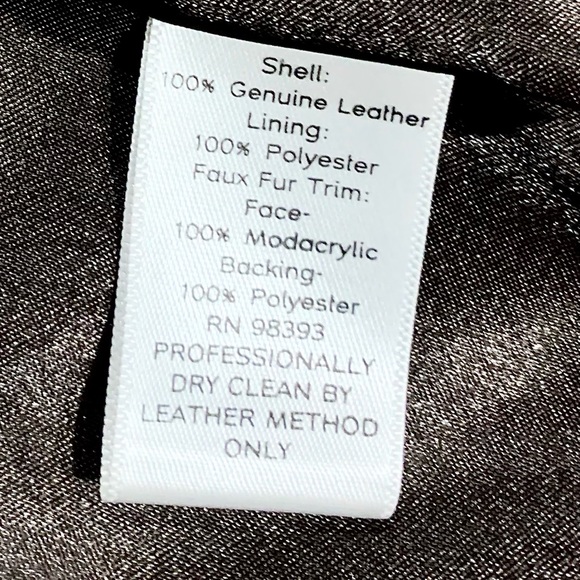 π» Very Chic Genuine Leather Coat, Full Knee Length, Fur Trim, Brown. L, Large - Picture 9 of 12